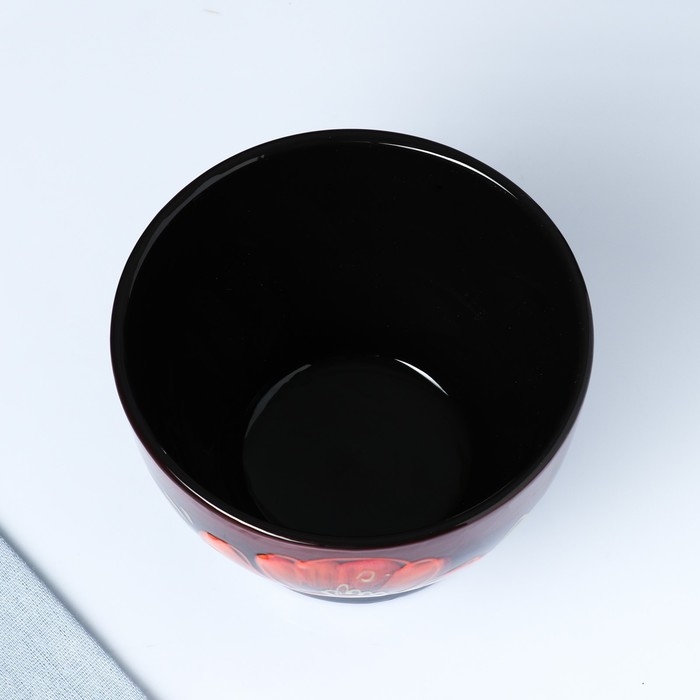 Набор салатников Набор салатников "Лето" 6х0,2л / 1х1л, мак на черном