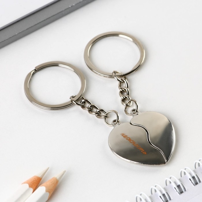 Брелок для ключей парный, &laquo;Ты моя половинка&raquo;, металл, 8 х 3 см