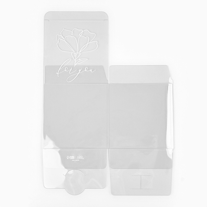 Коробка подарочная ПВХ, упаковка, &laquo;Расцветай&raquo;, 12 х 12 х 12 см