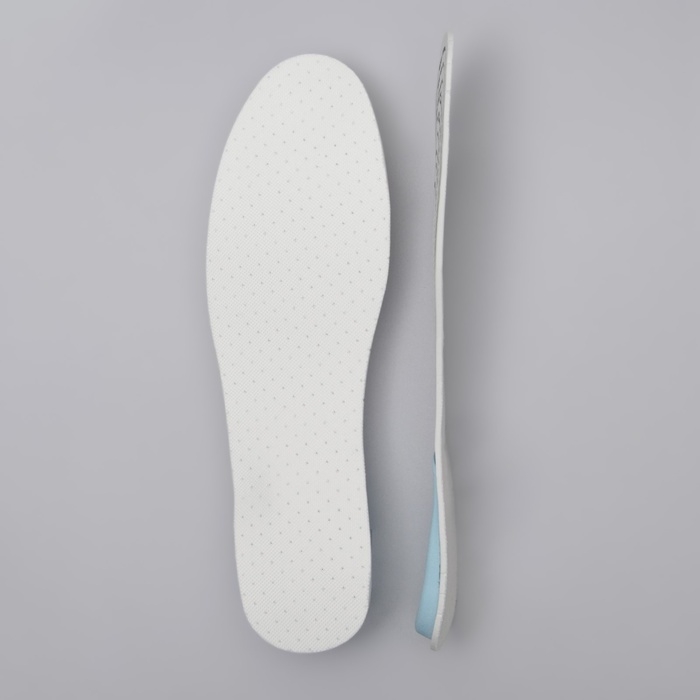 Стельки для обуви, универсальные, с подпяточником, дышащие, р-р RU до 46 (р-р Пр-ля до 47), 29 см, пара, цвет белый