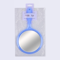 Зеркало с ручкой, двустороннее, с увеличением, d зеркальной поверхности 12,5 см, цвет синий Зеркало с ручкой, двустороннее, с увеличением, d зеркальной поверхности 12,5 см, цвет синий