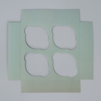 Коробка для капкейков, кондитерская упаковка двухсторонняя, 4 ячейки &laquo;Пионы&raquo; 16 х 16 х 10 см