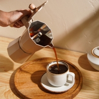 Кофеварка гейзерная SL Home «Ферамо», 300 мл, 11×15,5×20 см, цвет бежевый Кофеварка гейзерная SL Home «Ферамо», 300 мл, 11×15,5×20 см, цвет бежевый