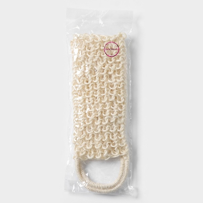 Мочалка-лента для тела натуральная Доляна, 58&times;11 см