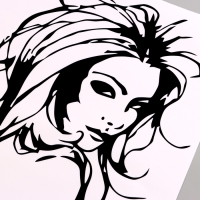 Наклейка 3Д интерьерная Девушка 61*42см Наклейка 3Д интерьерная Девушка 61*42см