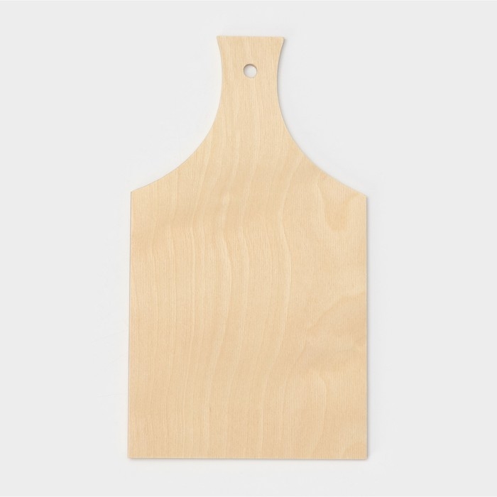 Доска разделочная деревянная с ручкой, 30&times;16,5 см, фанера