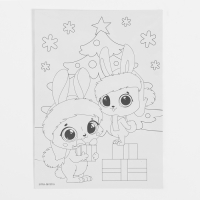 Аппликация стразами на новый год для детей «Зайка», А6, новогодний набор для творчества Аппликация стразами на новый год для детей «Зайка», А6, новогодний набор для творчества