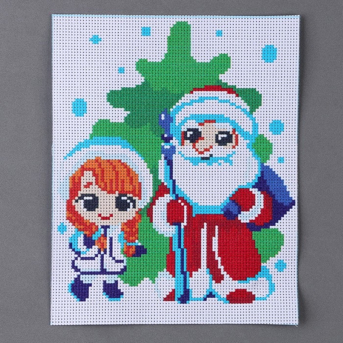 Вышивка крестиком на новый год «Счастливый Новый год!», 25 х 20 см, новогодний набор для творчества Вышивка крестиком на новый год «Счастливый Новый год!», 25 х 20 см, новогодний набор для творчества