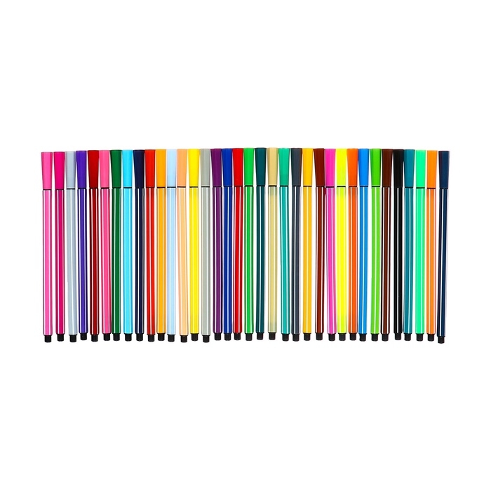 Фломастеры 36 цветов в пластик тубусе вентилируемый колпачок Джунгли