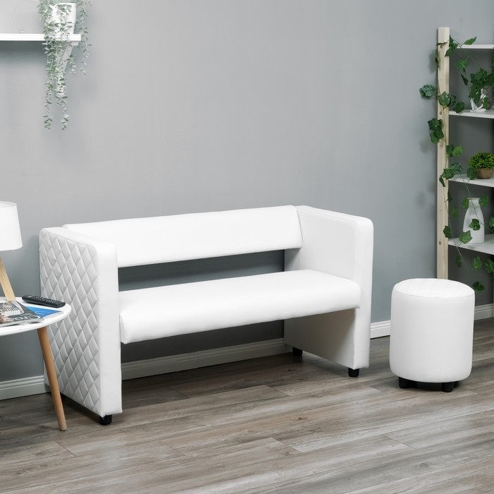 Пуф "Йокки", экокожа белый