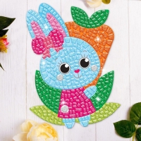 Аппликация стикерами форменная &laquo;Зайка и морковь&raquo;, набор для творчества, стикерная мозаика