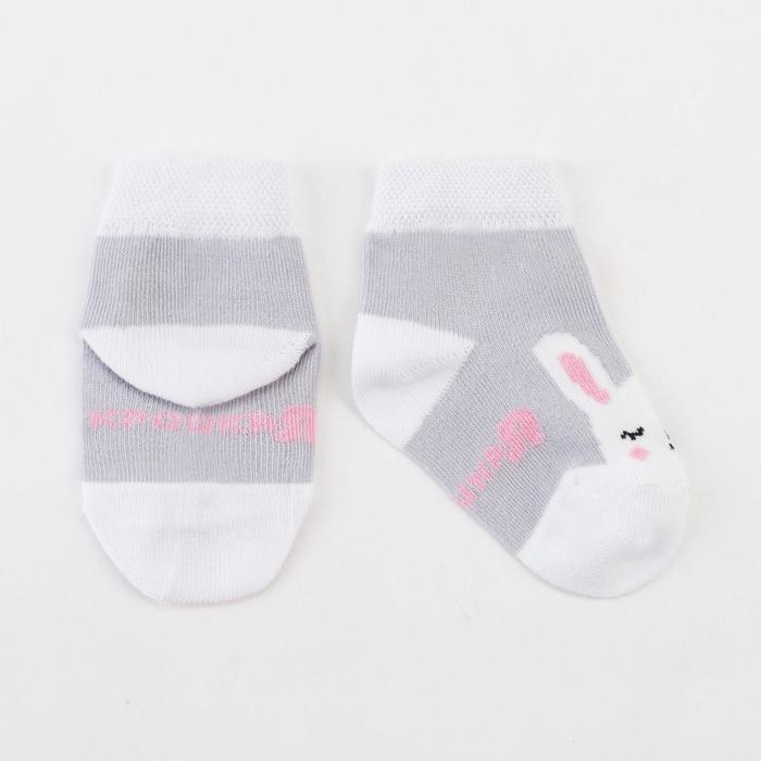 Носки детские Крошка Я &laquo;Зайка&raquo;, цвет серый, 10-12 см