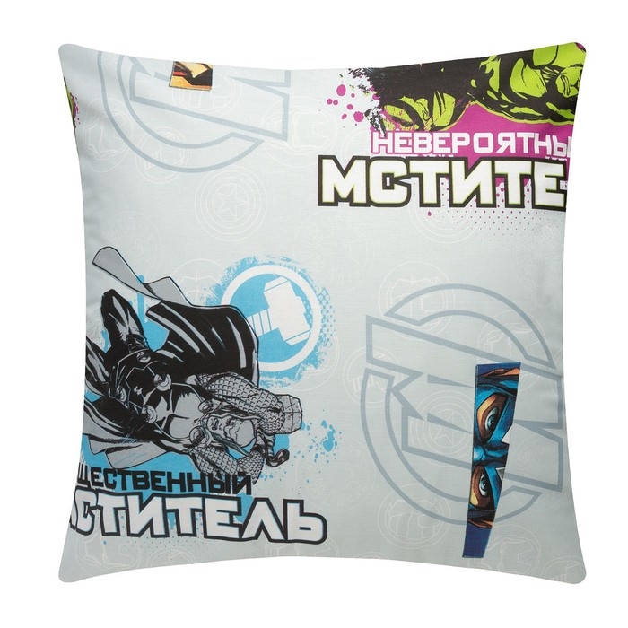 Наволочка &laquo;Команда Мстители&raquo; 70х70 см 100% хлопок, бязь