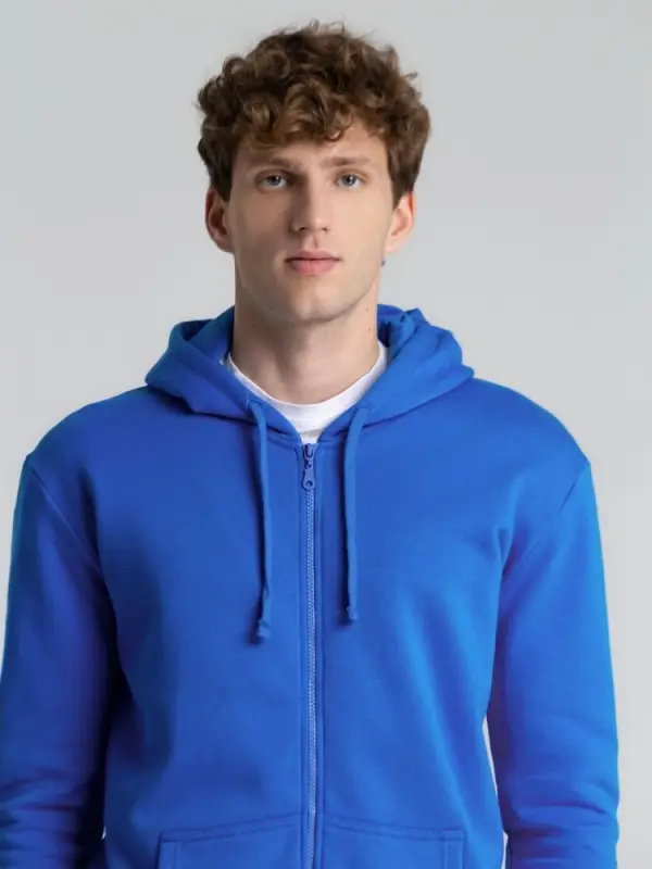 Толстовка на молнии с капюшоном Siverga Heavy 2.0, ярко-синяя, размер L
