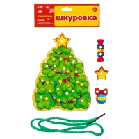 Новогодняя игрушка. Шнуровка фигурная &laquo;Новый год! Ёлочка&raquo;