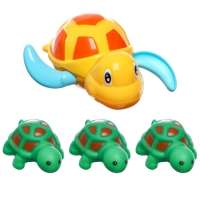 Набор игрушек для ванны &laquo;Заводная черепашка с друзьями&raquo;, 4 шт., цвет МИКС, Крошка Я