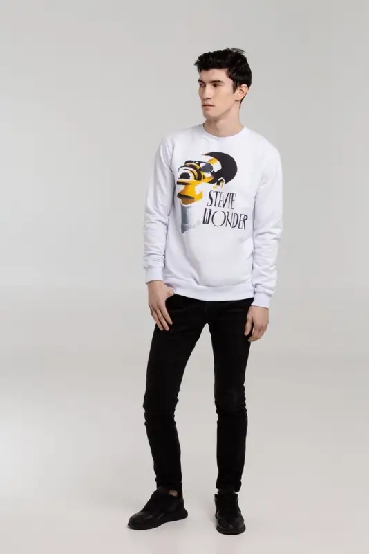 Толстовка &laquo;Меламед. Stevie Wonder&raquo;, белая, размер XS