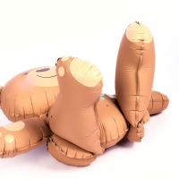 Шар фольгированный 30" &laquo;Счастливый мишка&raquo;, матовый, цвет бежевый