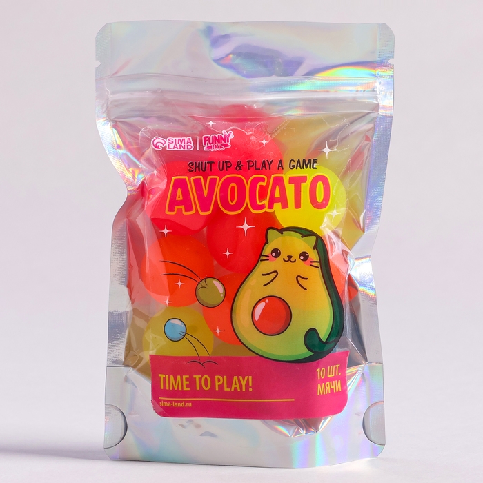 Мяч каучуковый, попрыгунчик «Авокато», цвета МИКС,цвета МИКС Мяч каучуковый, попрыгунчик «Авокато», цвета МИКС,цвета МИКС