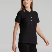 Рубашка поло женская Sunset черная, размер M