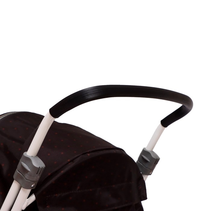 Санки-коляска &laquo;Наши детки 3-1К&raquo;, принт: в горошек шоколадный