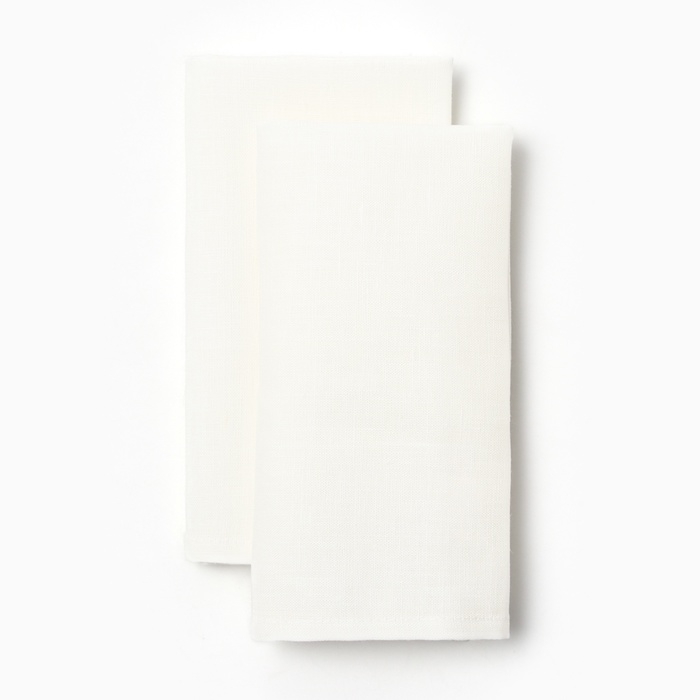 Набор салфеток с декорат. кольцами Этель Еco style 46х46 см - 2 шт, 100% лён