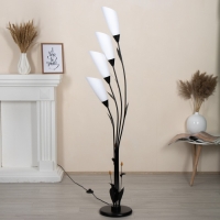 Торшер "Ариадна" 4хЕ27 15Вт чёрно-белый h.170 см