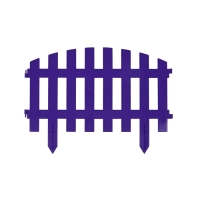 Ограждение декоративное, 35 &times; 210 см, 5 секций, пластик, сиреневое, RENESSANS, Greengo