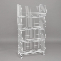 Горка-накопитель из четырёх корзин, 63×43×120, цвет белый Горка-накопитель из четырёх корзин, 63×43×120, цвет белый