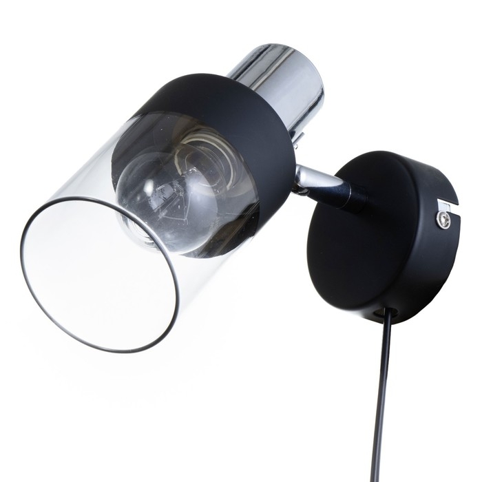 Бра с переключателем на проводе "Анабель" Е14  40Вт черный 20х8х15см