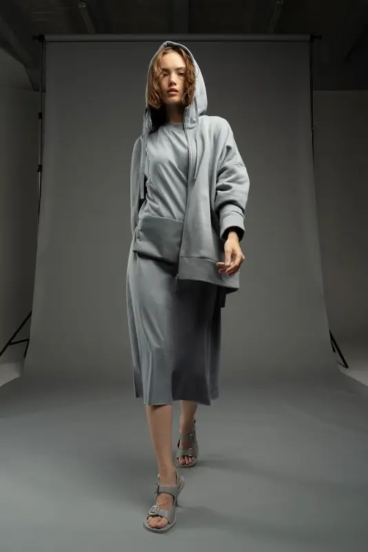 Платье D2, серое, размер XS/S