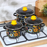 Набор эмалированных кастрюль Pasta, 3 предмета: 2 л, 3 л, 4 л, индукция Набор эмалированных кастрюль Pasta, 3 предмета: 2 л, 3 л, 4 л, индукция