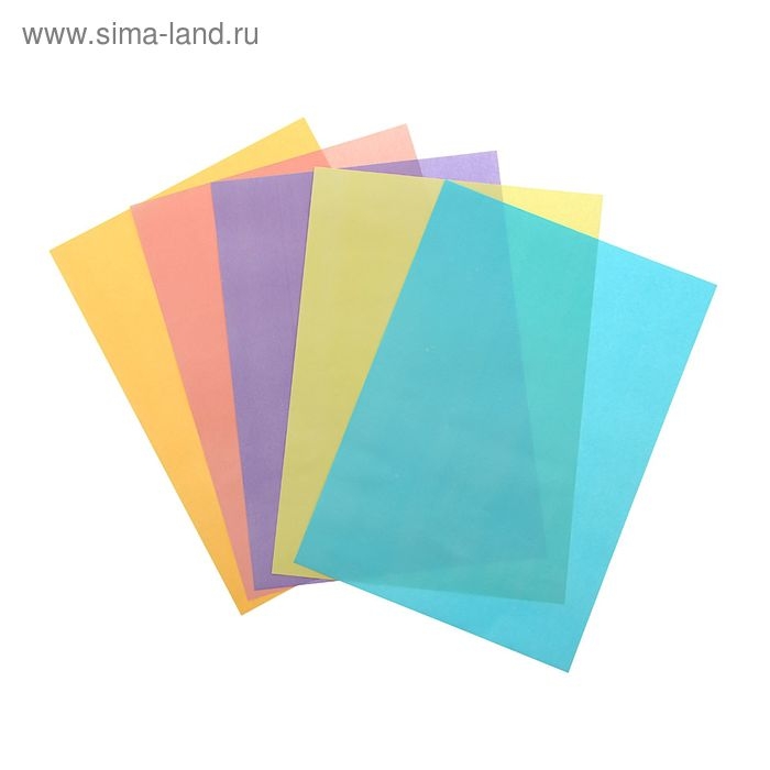 Бумага цветная А4, 250 листов "Палитра радуга" Пастель, 5 цветов, 80 г/м&sup2;