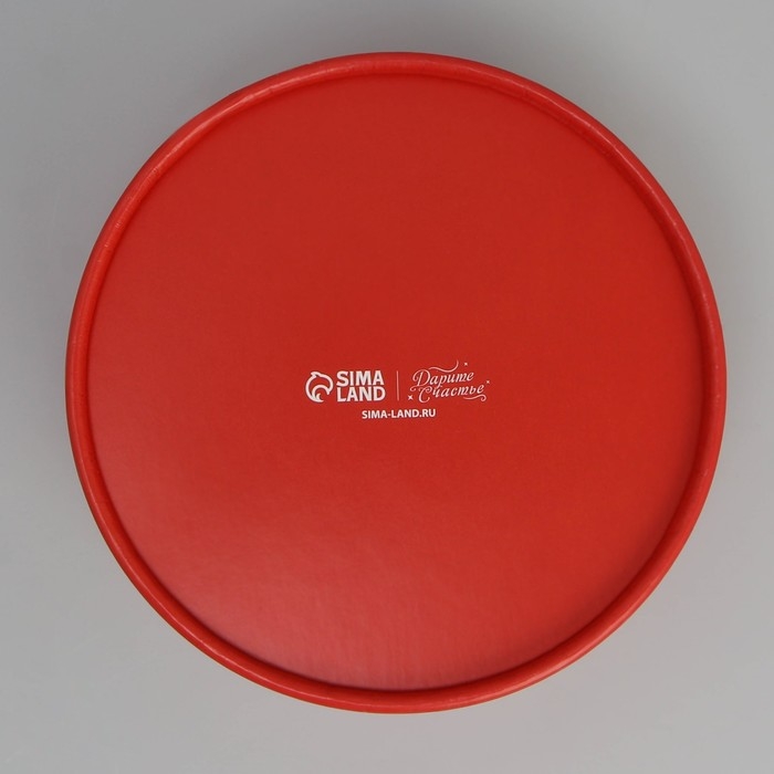 Коробка для макарун тубус с окном &laquo;Тепла и уюта&raquo;, 12 х 12 х 5 см, Новый год