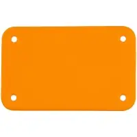 Лейбл из ПВХ Kreta, S, оранжевый неон