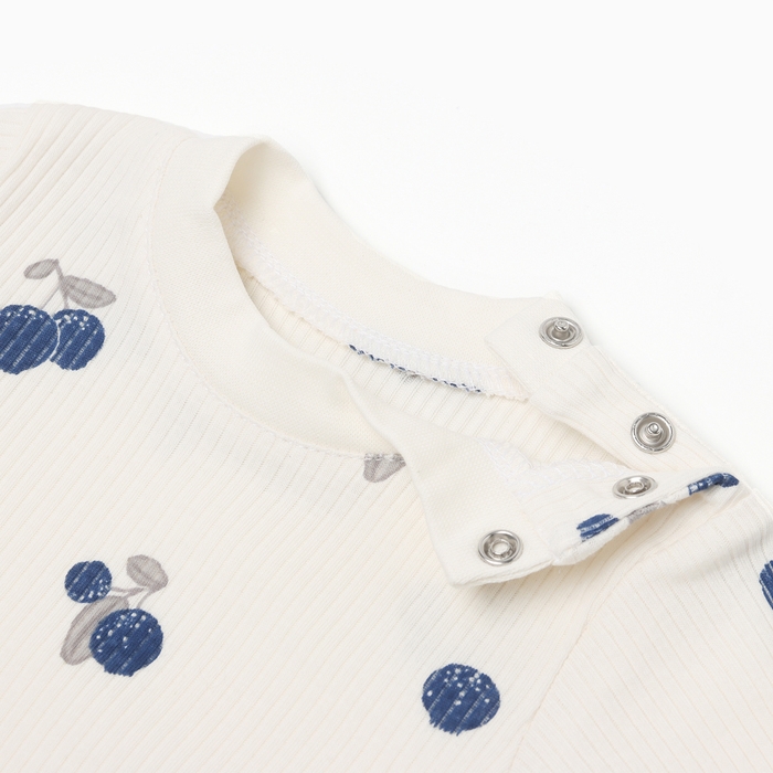 Футболка с дл. рукавом Крошка Я Blueberry р. 62-68, молочный Футболка с дл. рукавом Крошка Я Blueberry р. 62-68, молочный