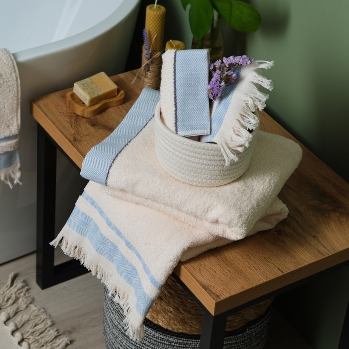 Полотенце махровое Love Life &laquo;Муссон&raquo; 30х50 см, аквамарин, 100% хл, 500 гр/м2