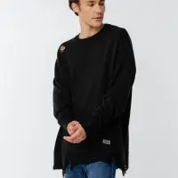 Джемпер оверсайз унисекс Grunge, черный, размер L/XL