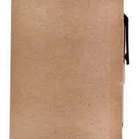 Мини-блокнот Eco Light c ручкой с черными элементами Мини-блокнот Eco Light c ручкой с черными элементами