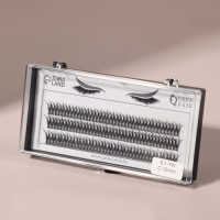 Набор накладных ресниц &laquo;Ласточкин хвост&raquo;, пучки, 12 мм, толщина 0,1 мм, изгиб С, 12 D