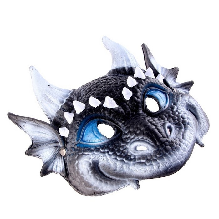 Маска карнавальная Маска карнавальная "Дракончик черный"