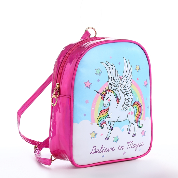 Рюкзак дет Русалочка 20*8*23, отд на молнии, н/карман, сиреневый