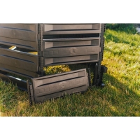 Компостер пластиковый, 600 л, 125 &times; 105 &times; 70 см, чёрный