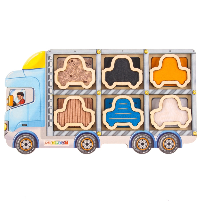 Игра по системе Монтессори «Тактильные машинки» Игра по системе Монтессори «Тактильные машинки»