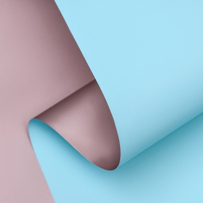 Пленка матовая для цветов, двухсторонняя, Пленка матовая для цветов, двухсторонняя,"Аура",синий - бронза, 57 см х 5 м