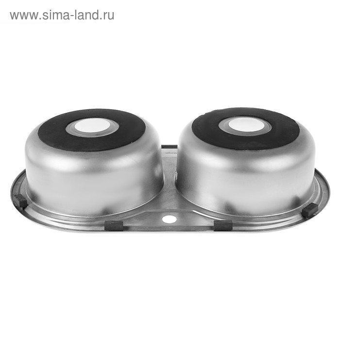 Мойка кухонная Accoona AB4479B, врезная, двойная, толщина 0.6 мм, 790х440х165 мм, глянец Мойка кухонная Accoona AB4479B, врезная, двойная, толщина 0.6 мм, 790х440х165 мм, глянец