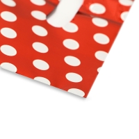 Набор подарочных пакетов, металлизированныей, "Горох" красный 17х25 см , 20 микрон 10 шт набор Набор подарочных пакетов, металлизированныей, "Горох" красный 17х25 см , 20 микрон 10 шт набор