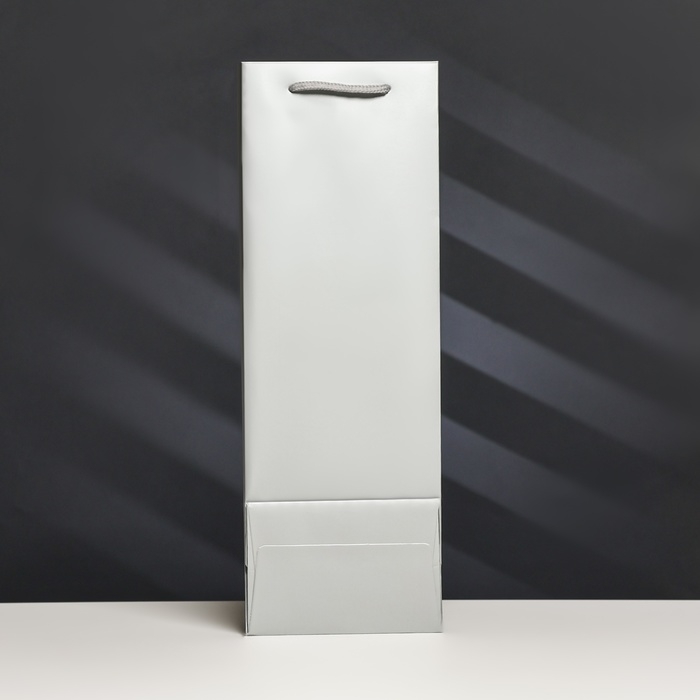 Пакет-переноска для цветов с PVC окном 12,5 &times; 8,5 &times; 36 см, серебряный