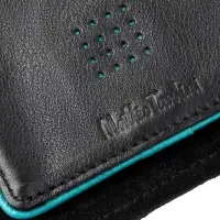 Кошелек Partinico, черный с бирюзовым Кошелек Partinico, черный с бирюзовым