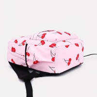 Рюкзак школьный из текстиля на молнии, наружный карман, цвет розовый Рюкзак школьный из текстиля на молнии, наружный карман, цвет розовый